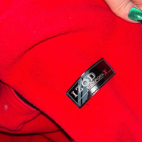 Izod performance Red and Black quarter zip - Picture 8 of 9